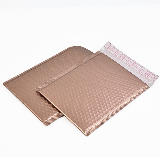 Milk tea gold self-adhesive aluminized film bubble courier bag