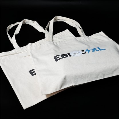 White canvas tote bag