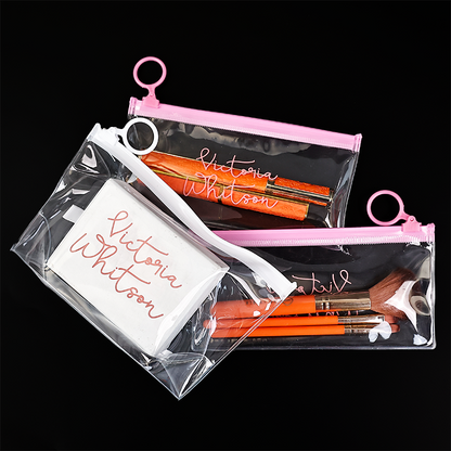 Various styles of PVC zipper bags