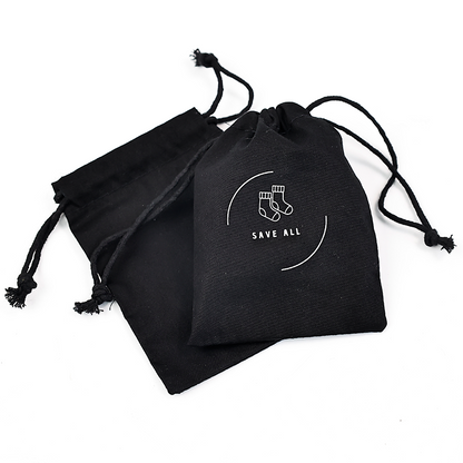 Small size black drawstring bag