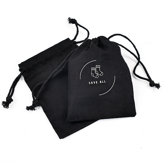 Small size black drawstring bag