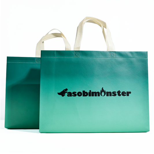 Green gradient non-woven tote bag
