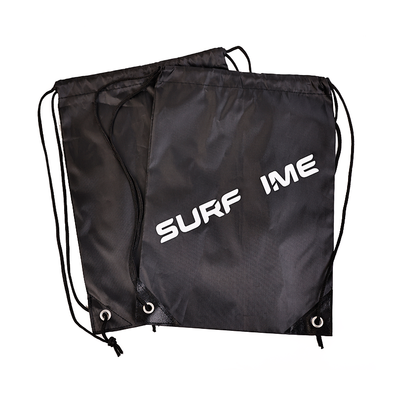 Black Backpack Drawstring Pocket