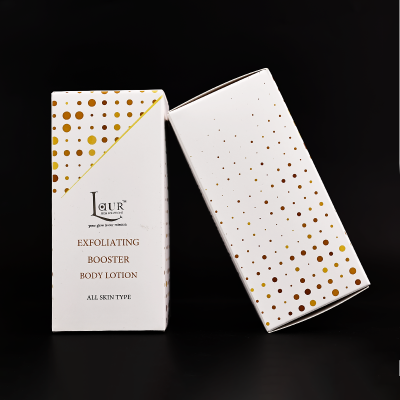 White cardboard pattern hot silver packaging box