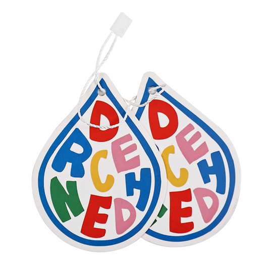 Water drop shape color printing tag
