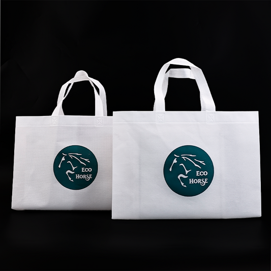 White non-woven tote bag