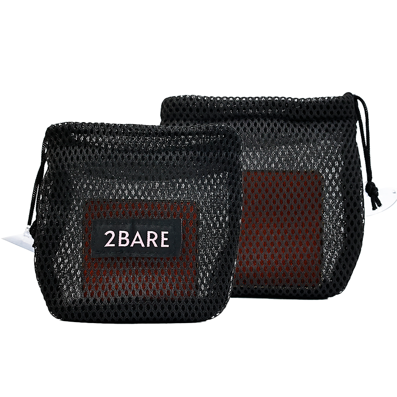 Mesh drawstring pocket