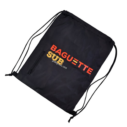 Black Backpack Drawstring Bag