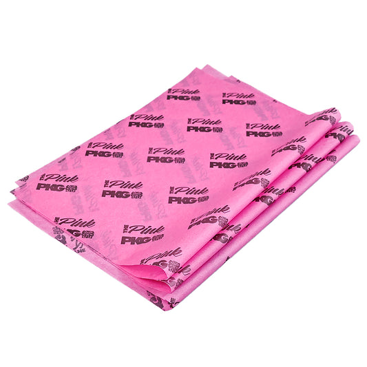 Rose pink wrapping paper with black pattern printing