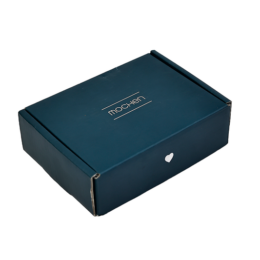Dark blue flip top box