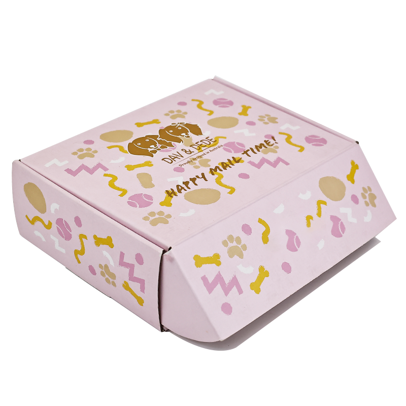 Pink full-print airplane box