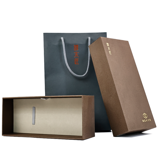 Kraft paper bag and lid box combination set