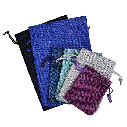 Blue Series Drawstring Linen Bag