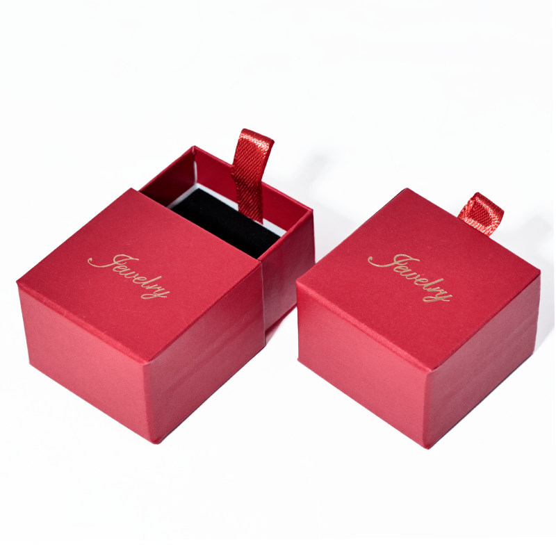 Red pearlescent drawer box