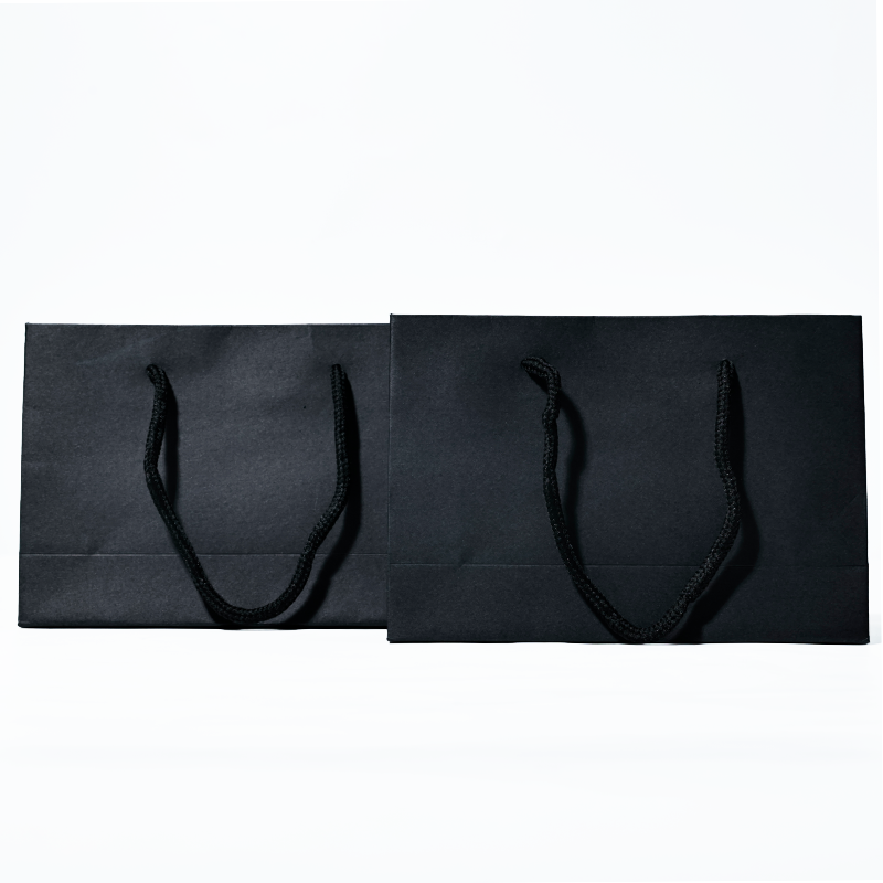 Black plain paper bag