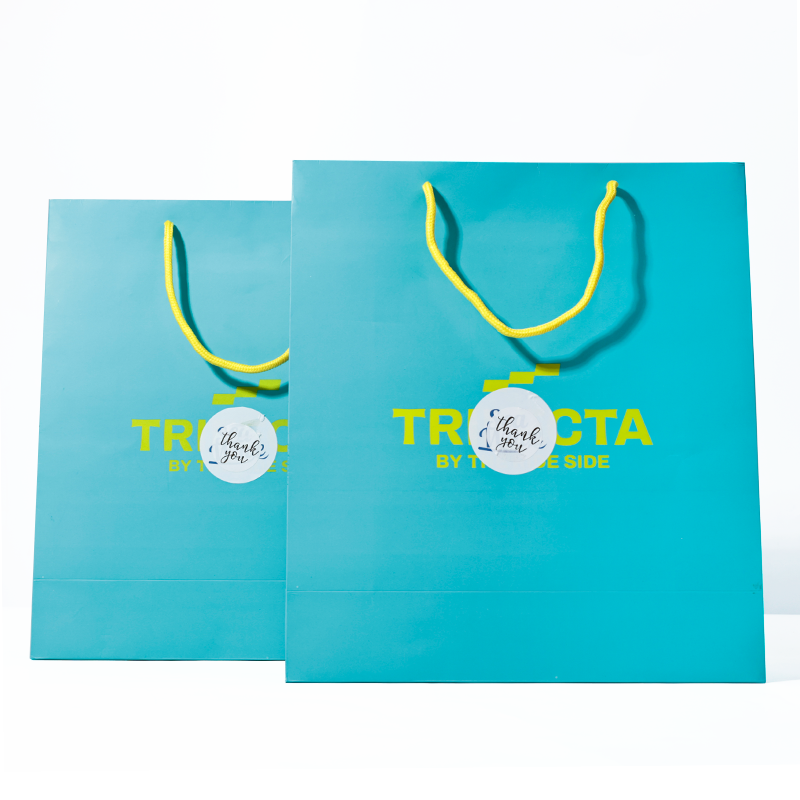 Blue green large size paper bag