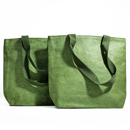 Green Dupont canvas shoulder backpack with bottom