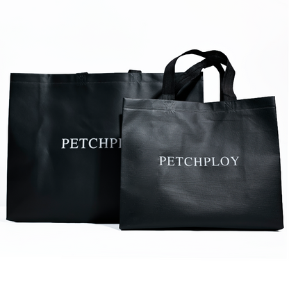 Black glossy multi-size non-woven tote bag