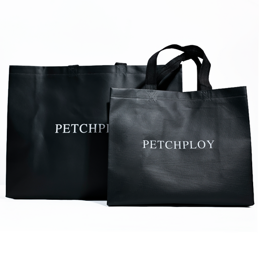 Black glossy multi-size non-woven tote bag