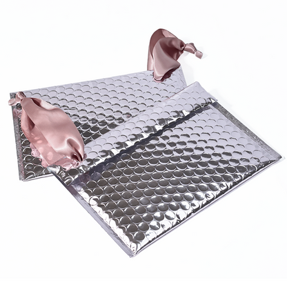 Silver aluminum film hand rope bubble courier bag