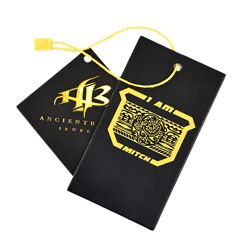 Black pattern hot stamping printing tag