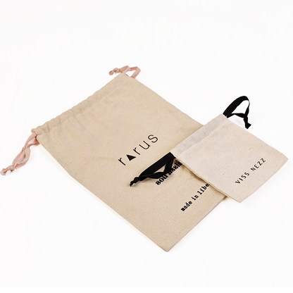 Linen drawstring bag in various sizes