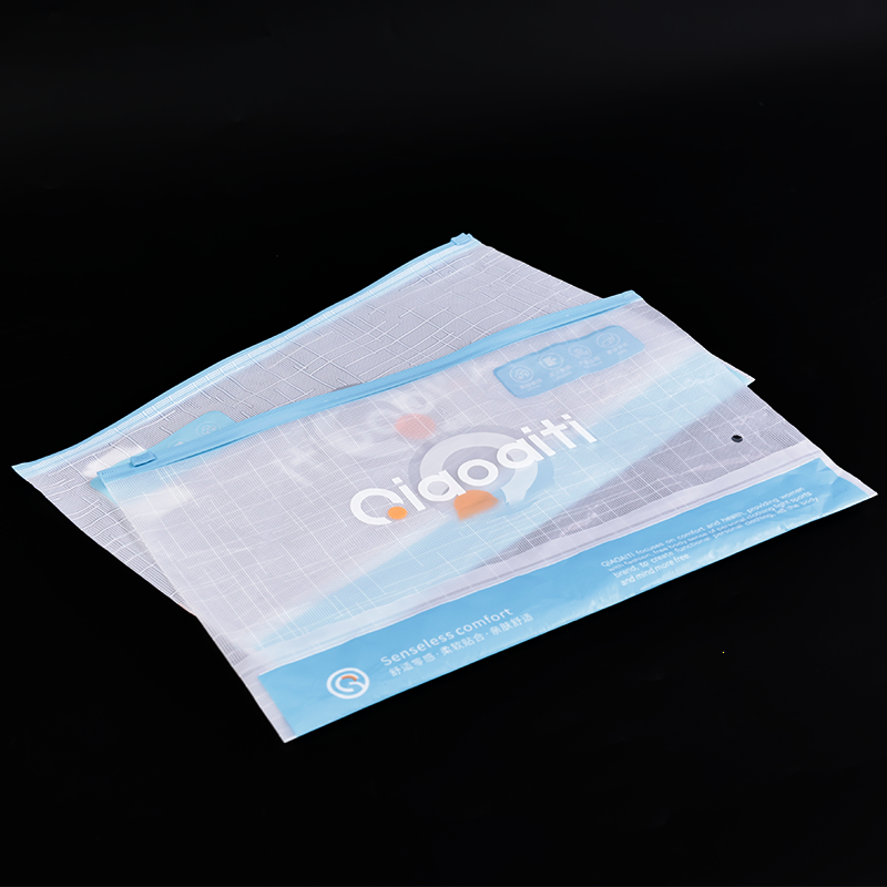 Blue double-sided multi-style long zipper bag