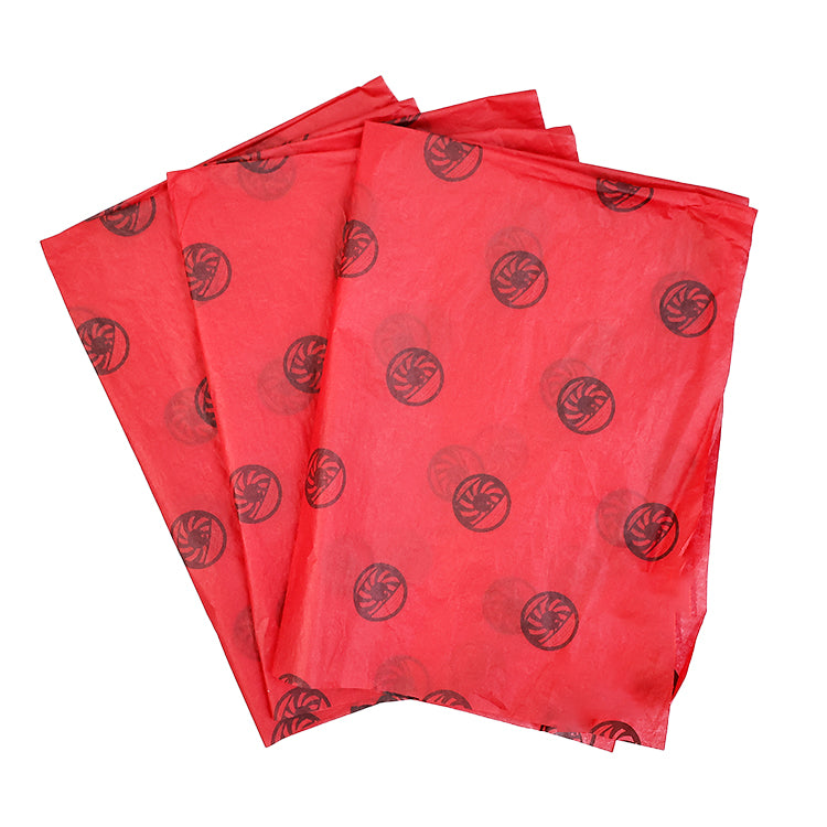 Red Shirley Paper Print Black Pattern Wrapping Paper