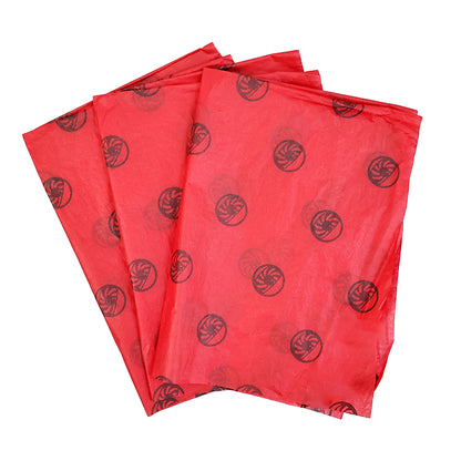 Red Shirley Paper Print Black Pattern Wrapping Paper