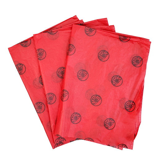 Red Shirley Paper Print Black Pattern Wrapping Paper