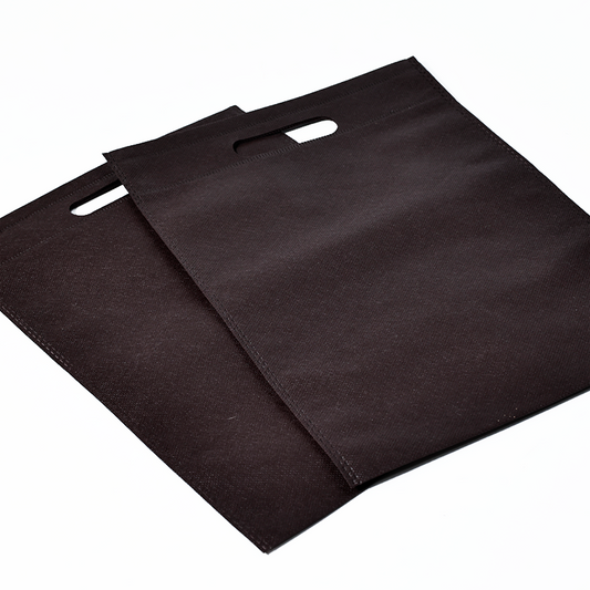 Brown non-woven flat tote bag