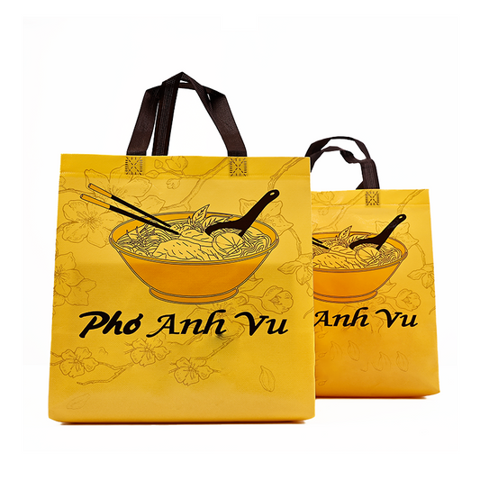 Yellow powder pattern non-woven food packaging bag
