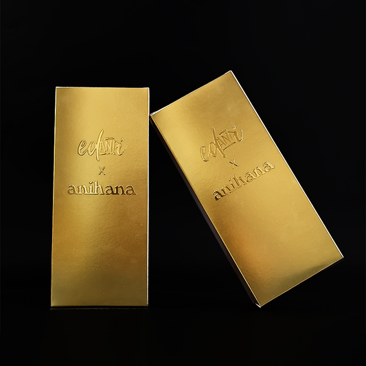 Gold stamped logo embossed packaging box