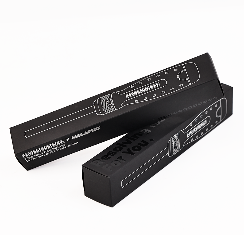 Black kraft paper hot silver UV printing packaging box