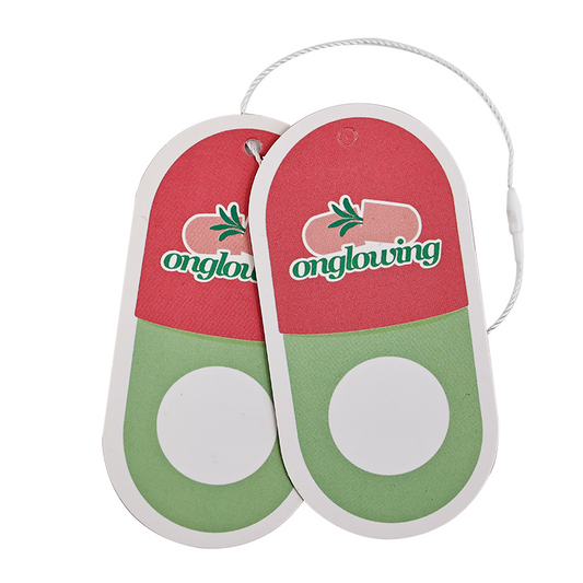 Rounded rectangular hangtag