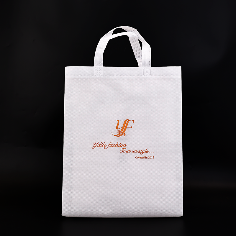 White long non-woven tote bag