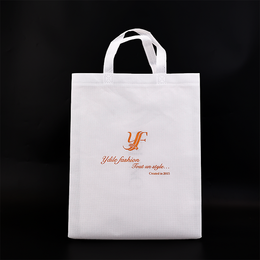 White long non-woven tote bag