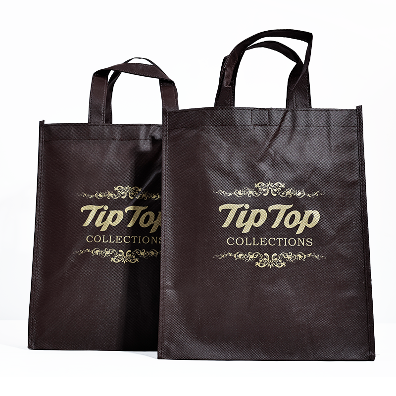 Brown pattern hot stamping non-woven bag