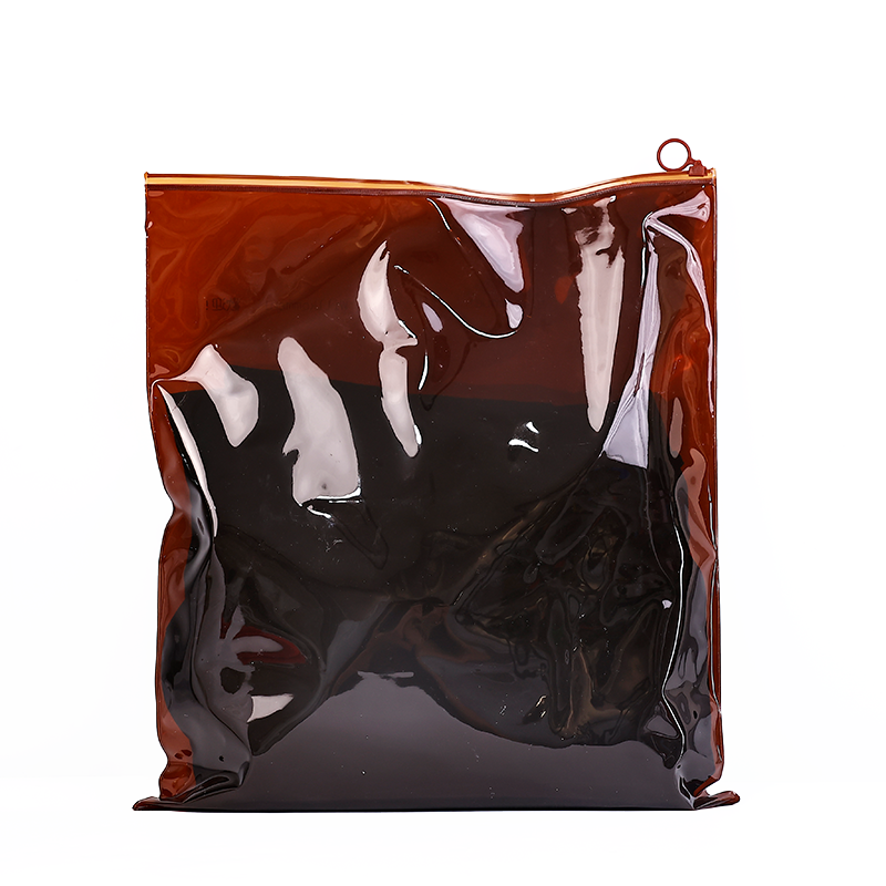 Brown Large Size PVC Zipper Bag