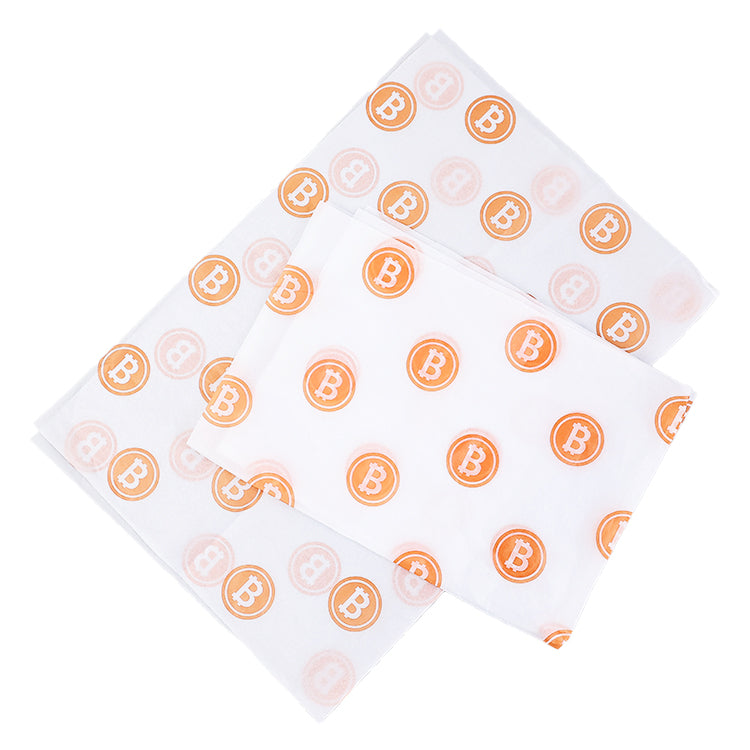 White Shirley Paper Print Orange Pattern Wrapping Paper