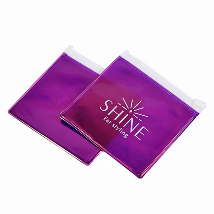 Small Size Square Purple PVC Zipper Bag