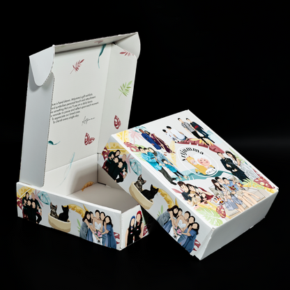 Full pattern printed corrugated airplane box