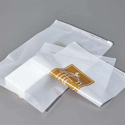 Transparent frosted zipper bag