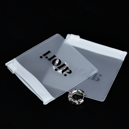 Small size transparent frosted PVC zipper bag
