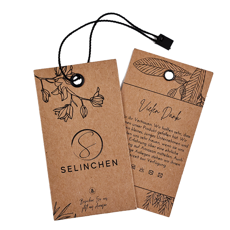 Brown kraft paper round hole clip tag