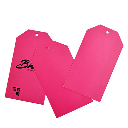 Pink print black tag