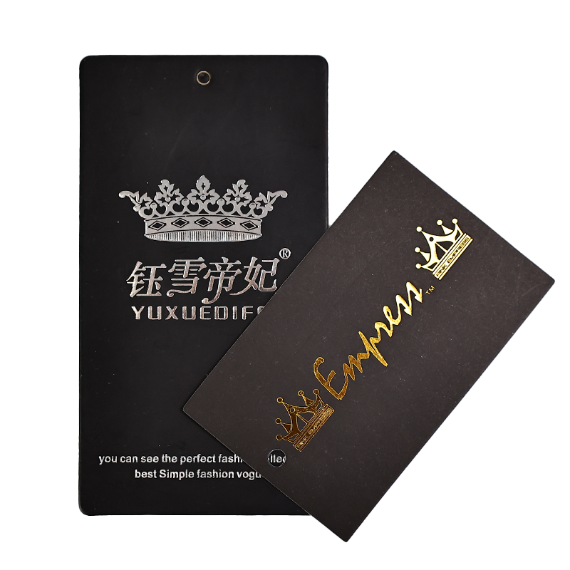 Black hot stamping silver tag