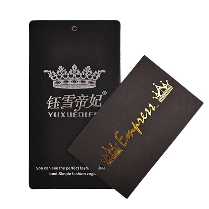 Black hot stamping silver tag