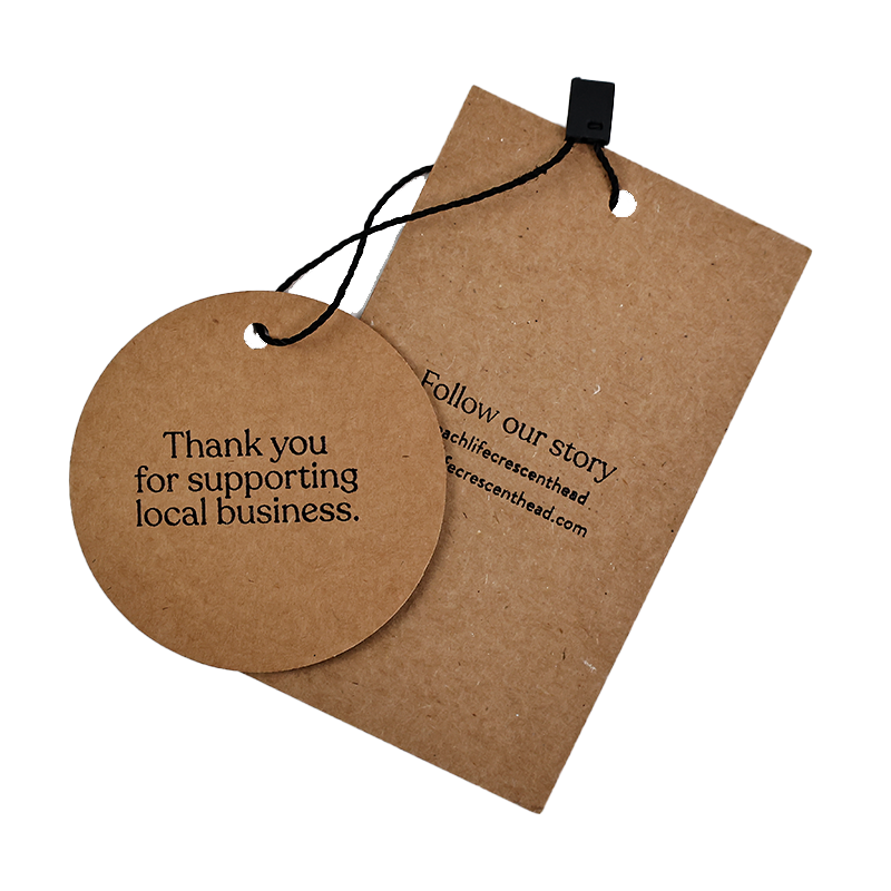 Brown kraft paper various styles set tag