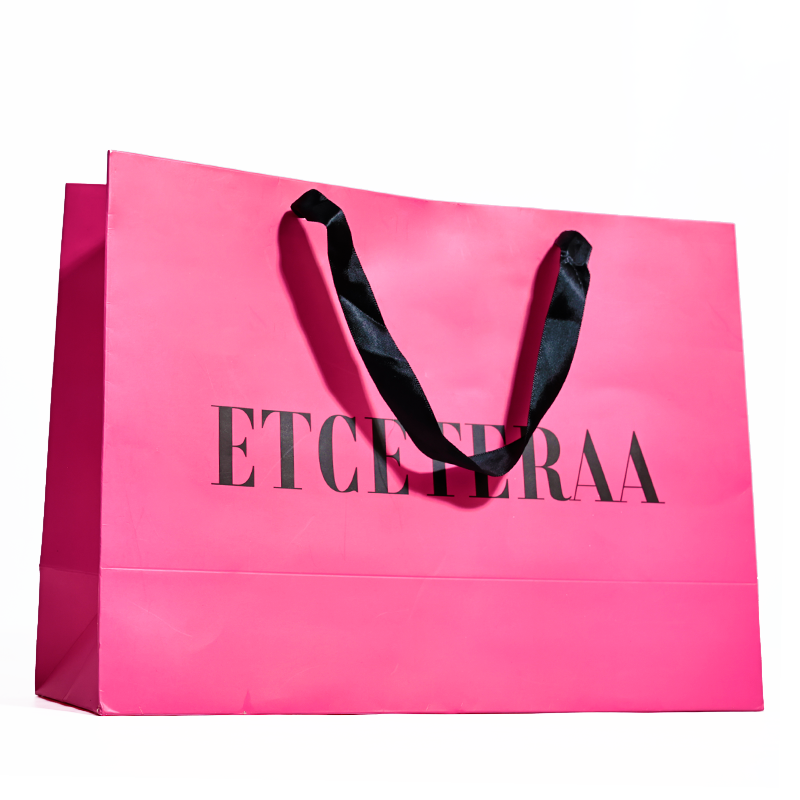 Pink paper bag